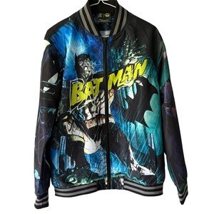 DC Comics Batman Lightweight Bomber Jacket Sz Small
